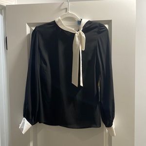 Black with white detail blouse